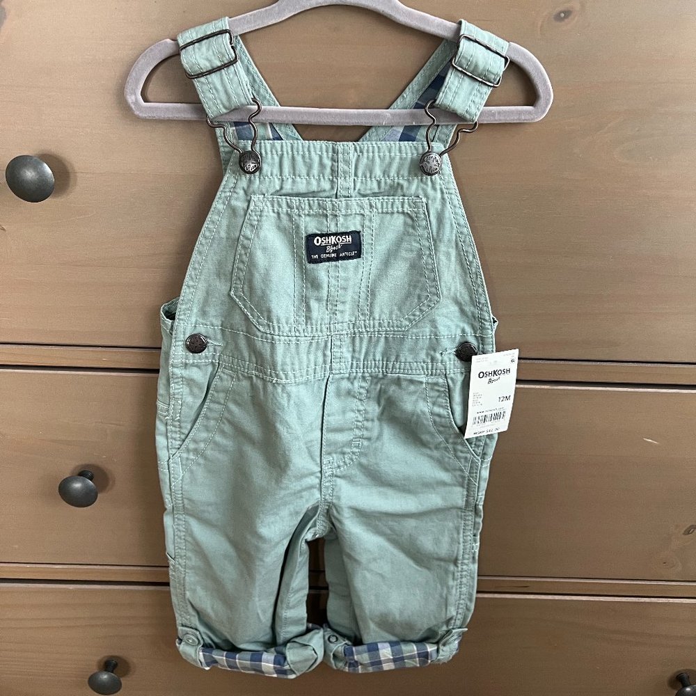 Oshkosh B'gosh 12M Cargo Green Overalls